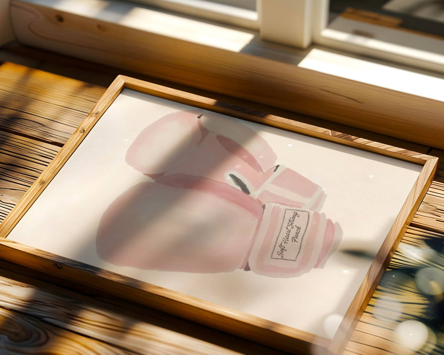 Pink Boxer Gloves "Soft Heart, Strong Punch" - Digital product