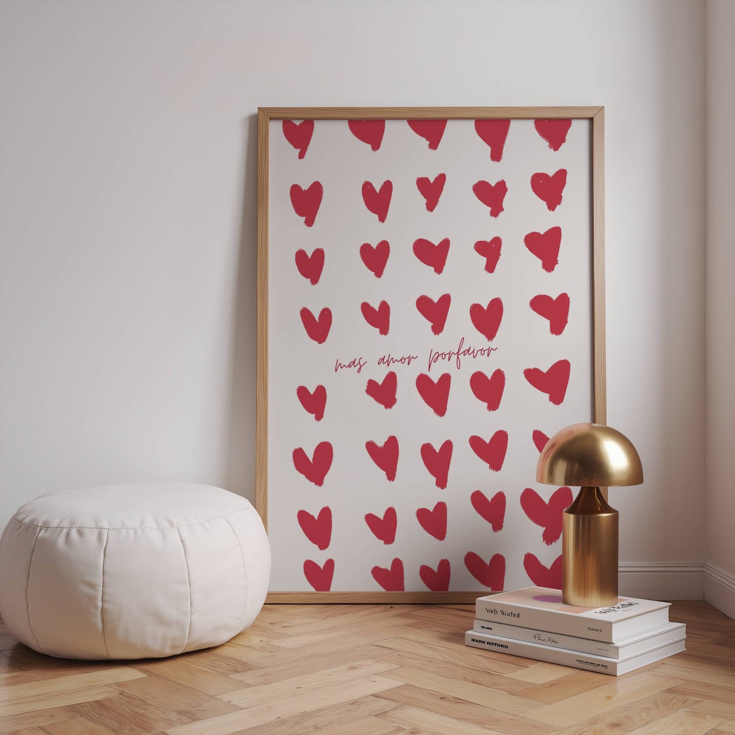 "Mas Amor Por Favor" Heart Typography Print - Digital Product