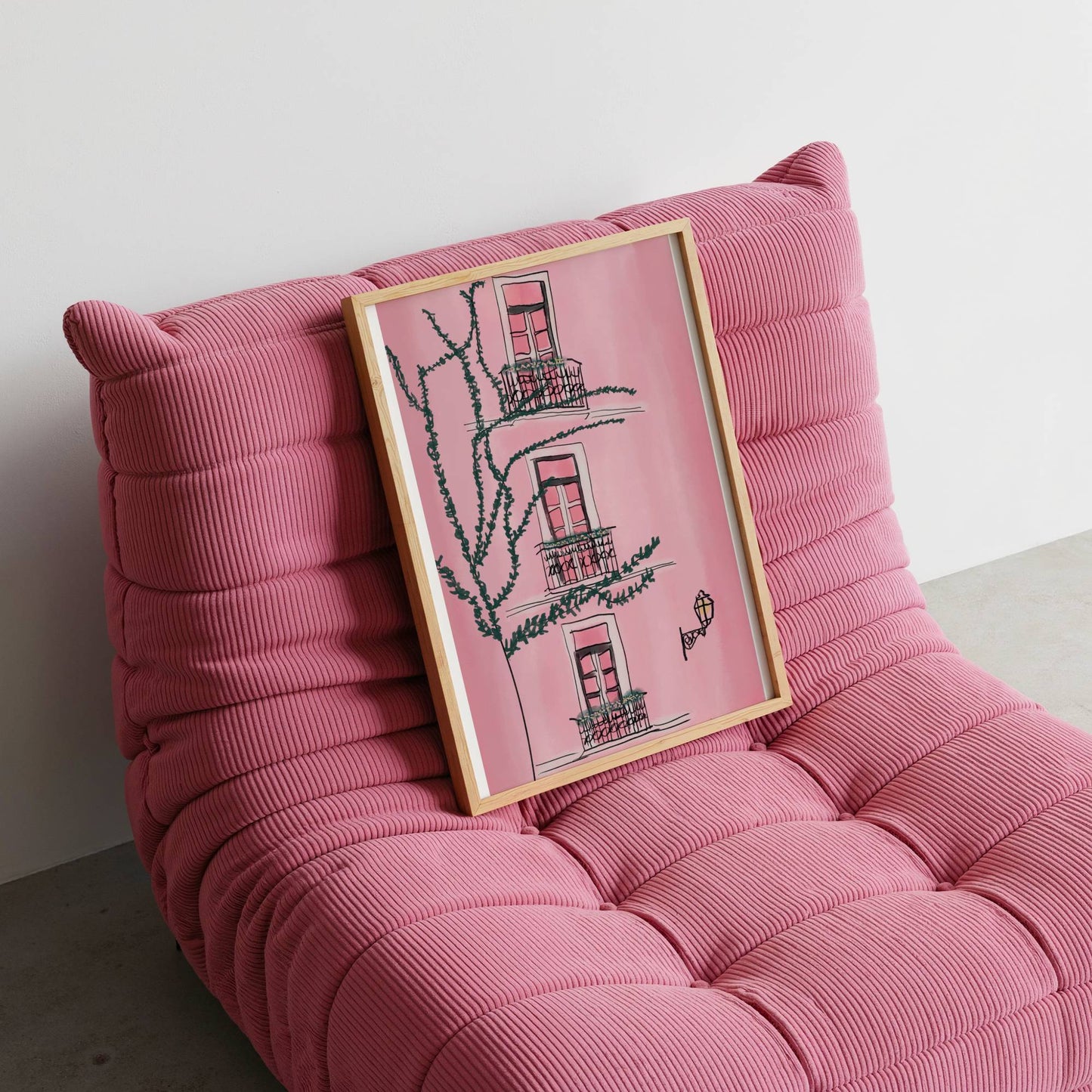 Pink Place, Feminine Watercolor Print - Digital Product