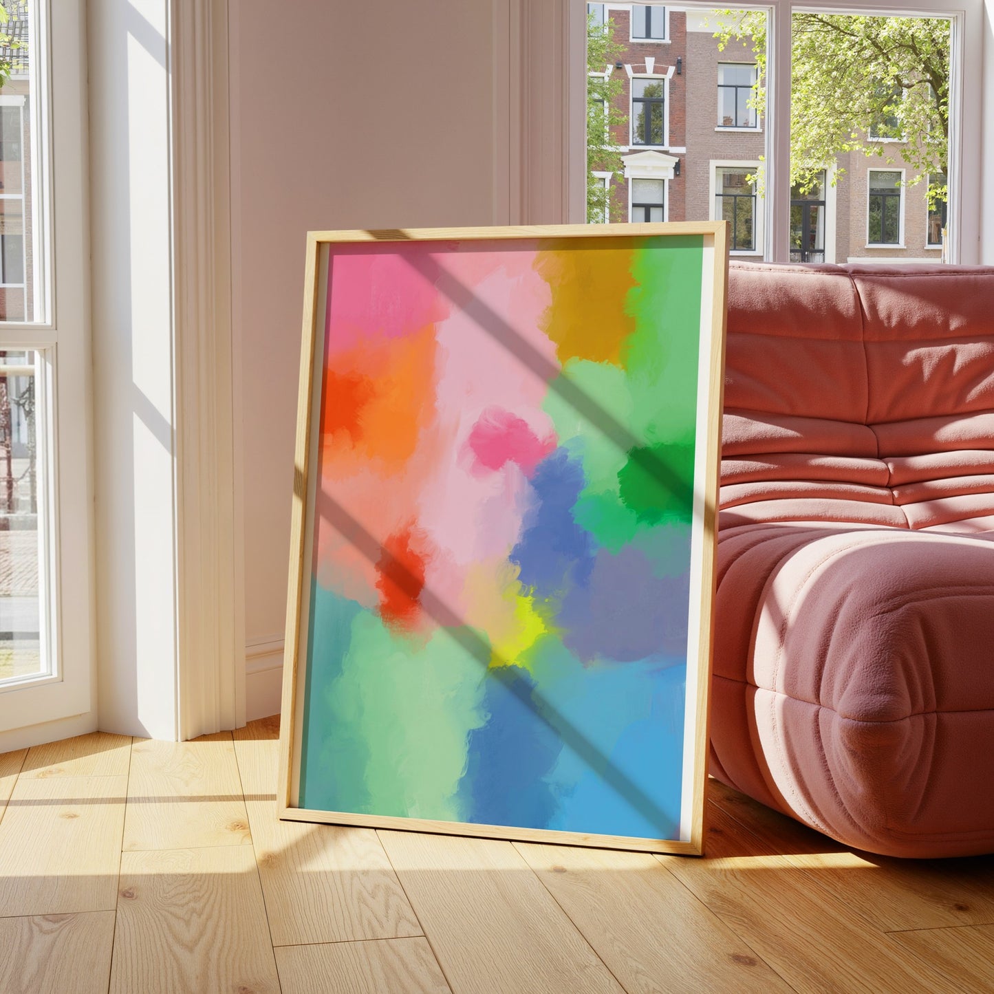 "Colorful Mud" Organic Abstract Wall Art, Modern Colorful Print - Digital Product