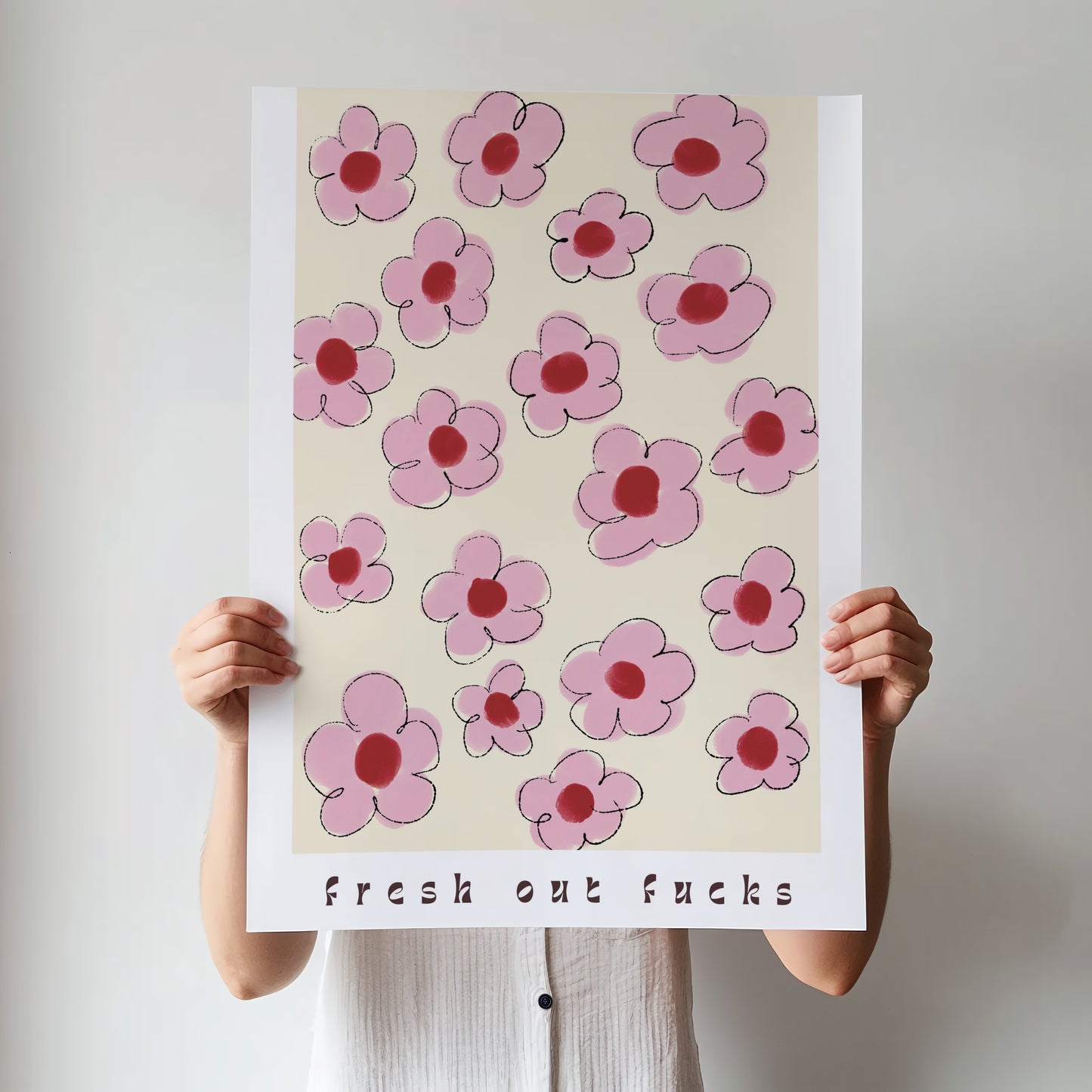 Flowers Doodle with Bold Typography - Digital Product