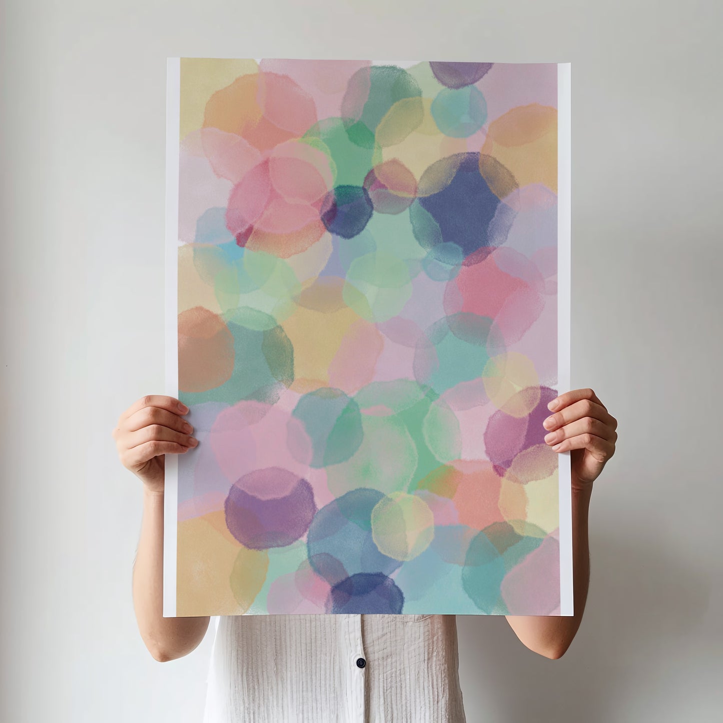 Watercolor Drops, Modern Print - Digital Product