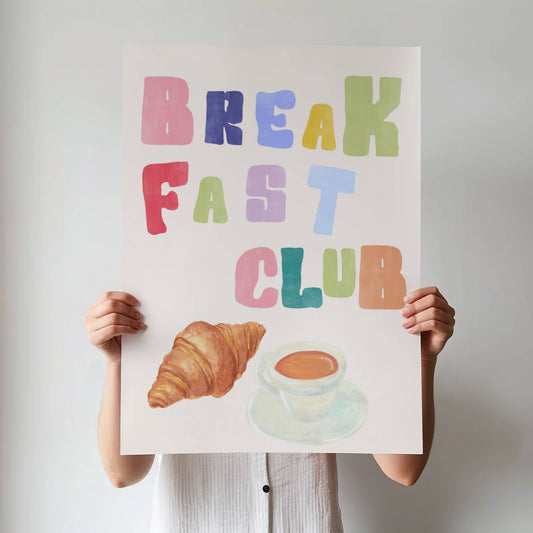 "Breakfast Club" Retro Kitchen Inspired Print - Digital Product