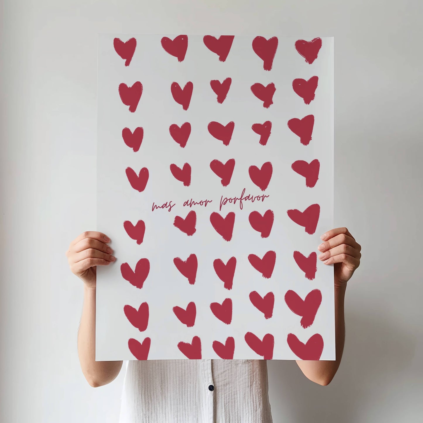 "Mas Amor Por Favor" Heart Typography Print - Digital Product