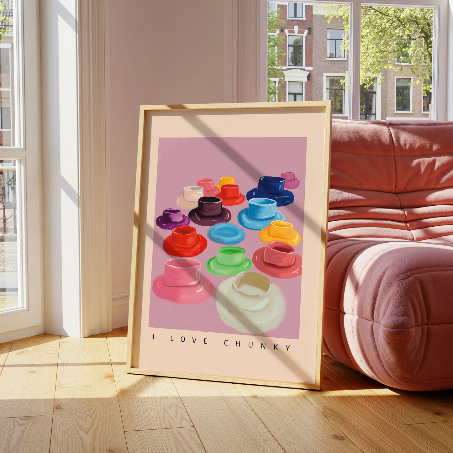Trendy Chunky Mug, Coffee Print - Digital Product