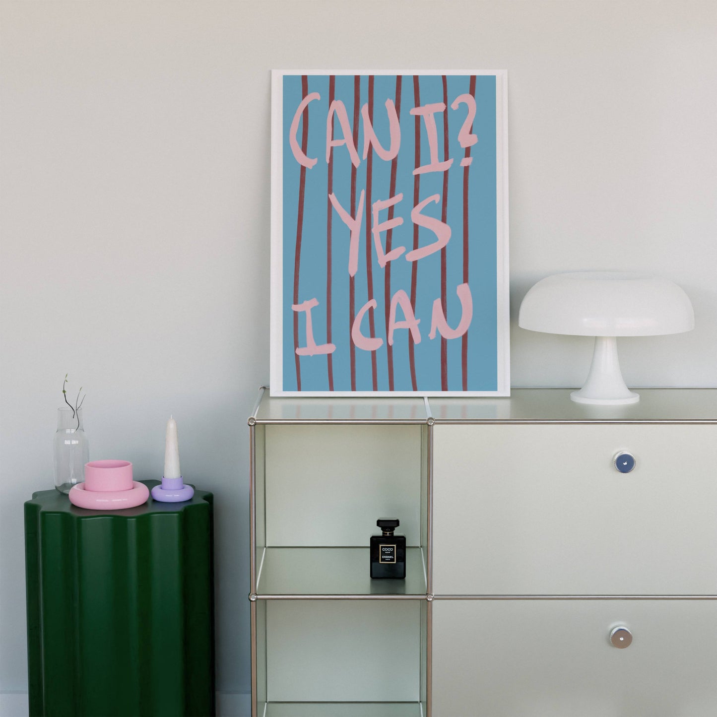 "Yes I Can" Motivational Typography Print - Digital Product