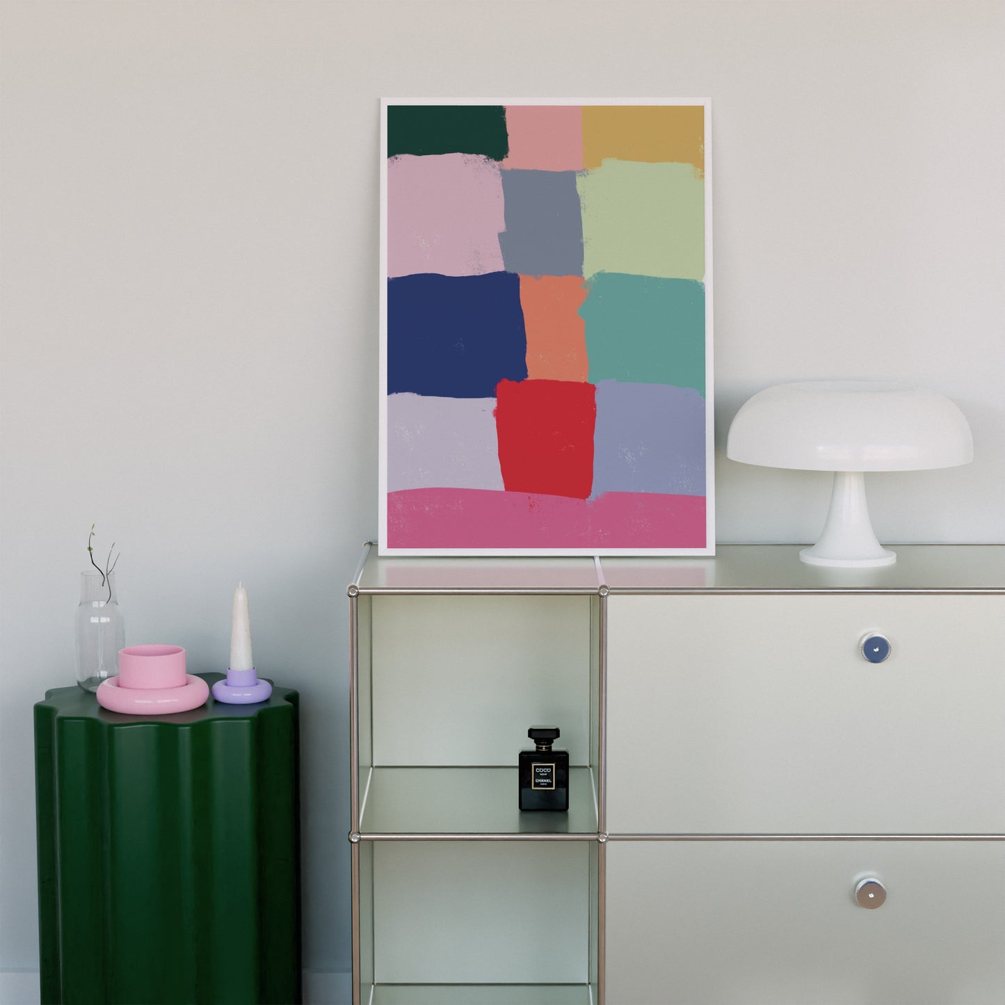 Colorful Bricks Modern Abstract - Digital Art
