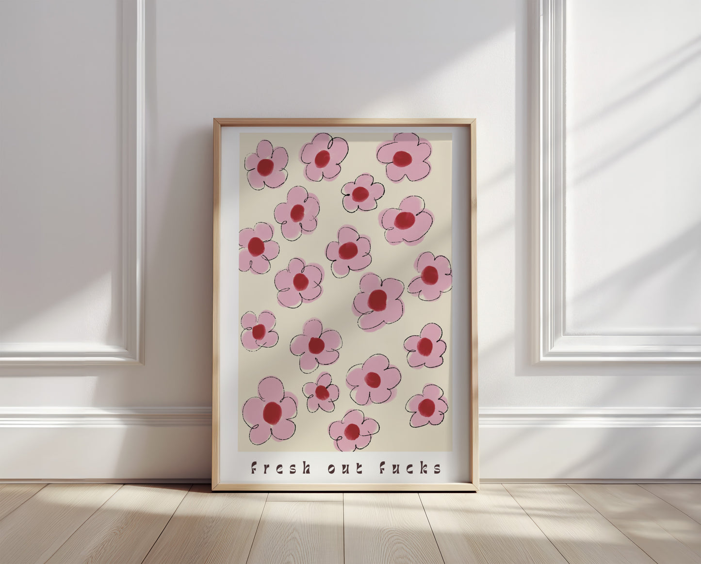 Flowers Doodle with Bold Typography - Digital Product