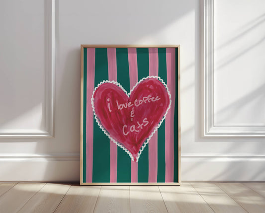"I Love Coffee & Cats" - Digital product