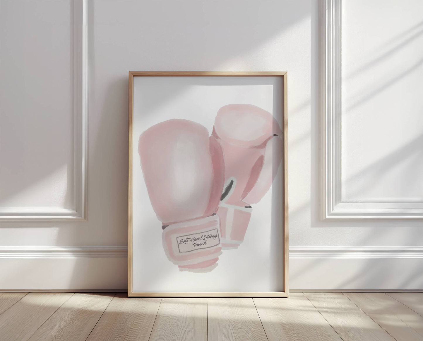 Pink Boxer Gloves "Soft Heart, Strong Punch" - Digital product