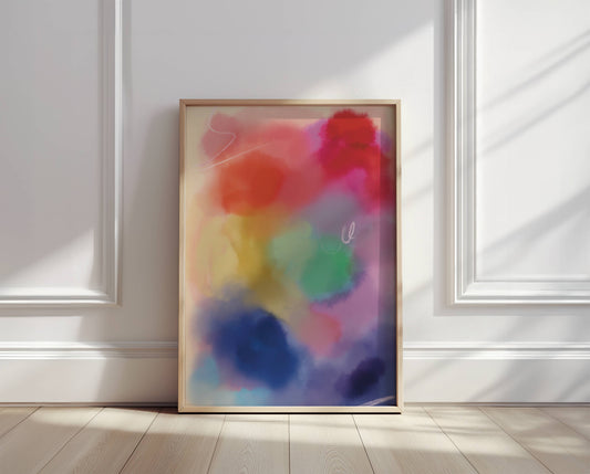 Colorful Watercolor Aura Print - Digital Product