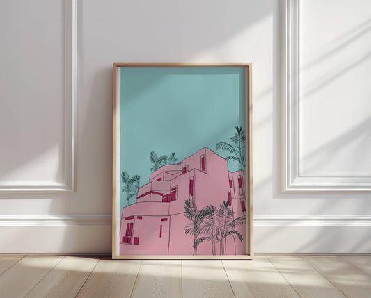 Pink Villa Contemporary Style - Digital Product