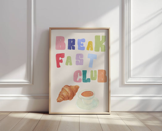 "Breakfast Club" Retro Kitchen Inspired Print - Digital Product