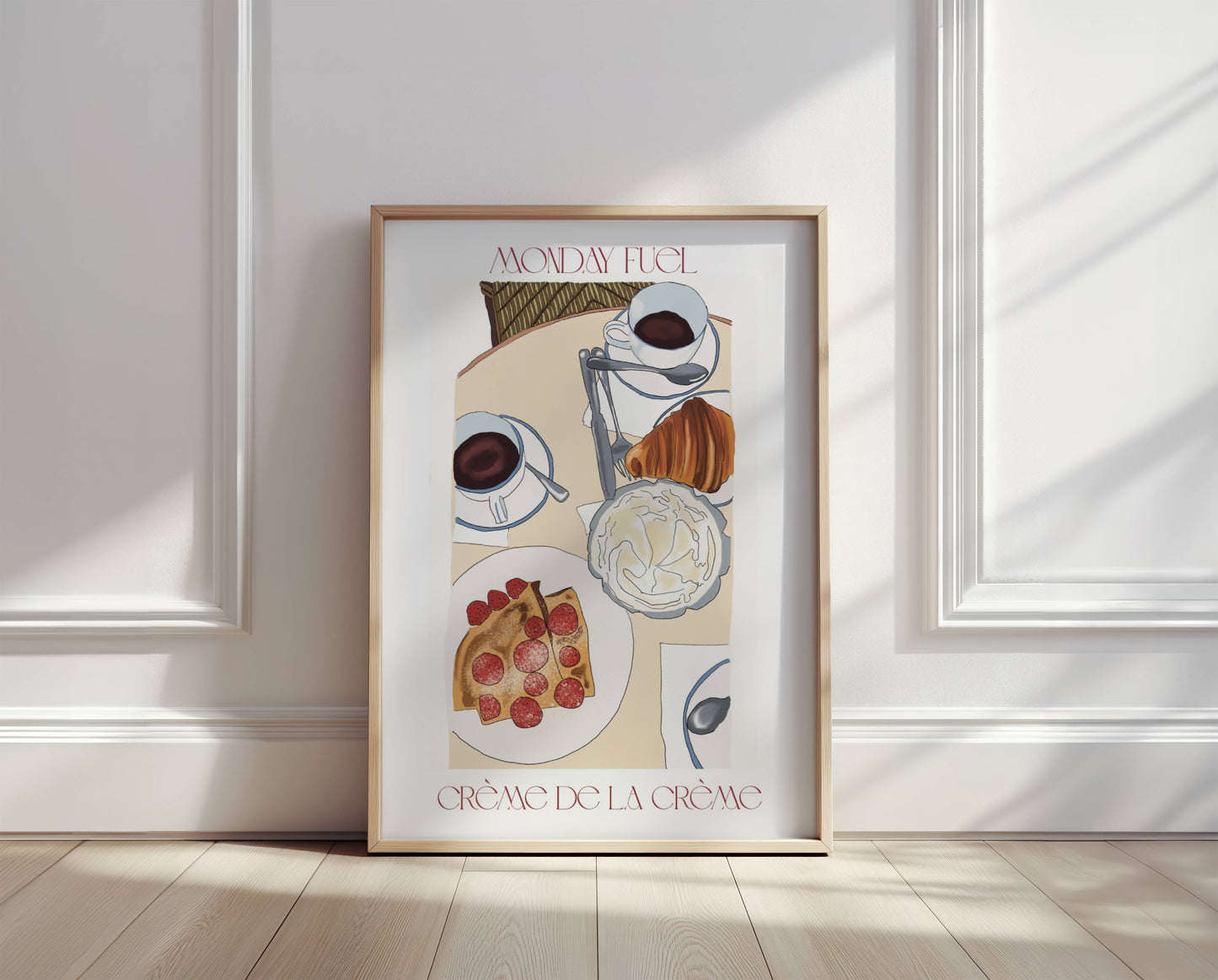 "Monday Fuel" Parisian Breakfast Print - Digital Product