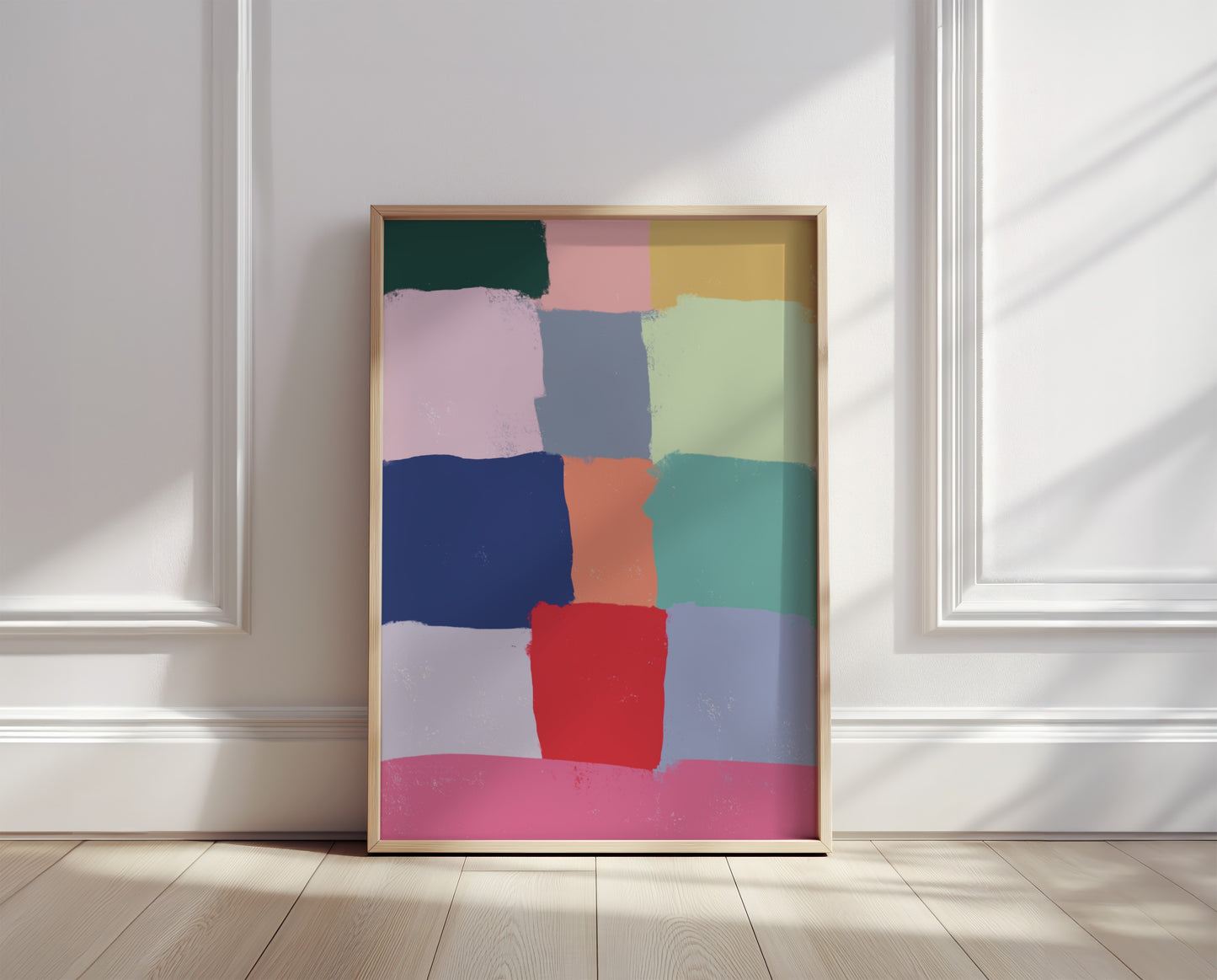 Colorful Bricks Modern Abstract - Digital Art
