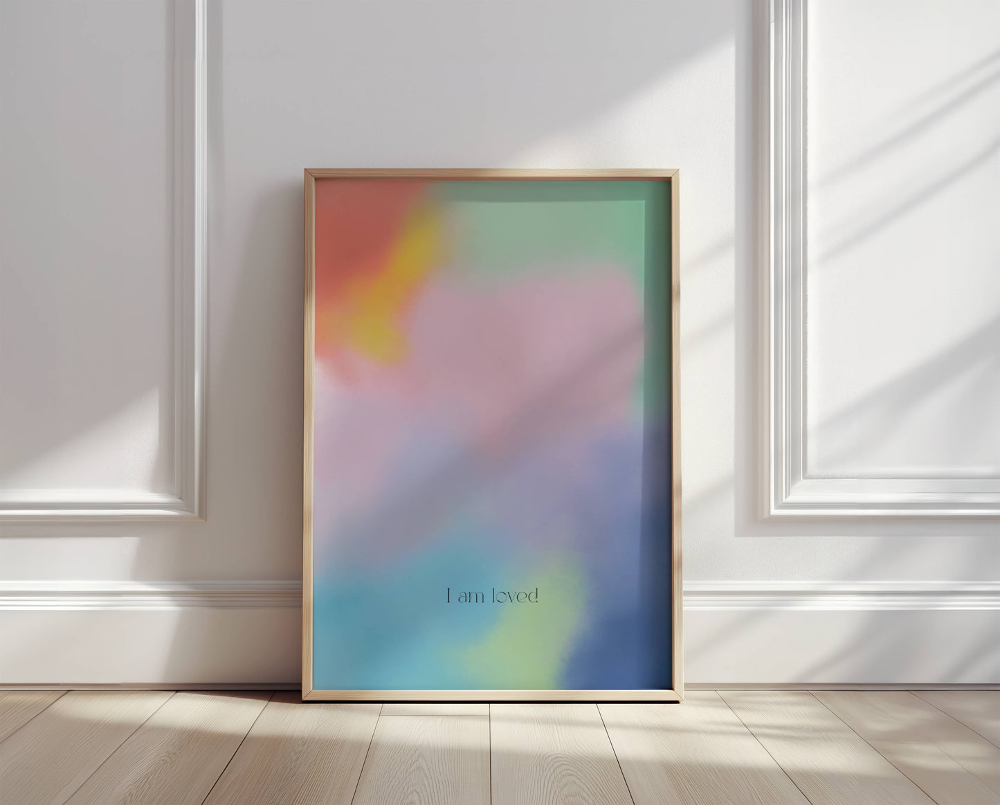 "I Am Loved Print"  Rainbow Affirmation Print - Digital Product