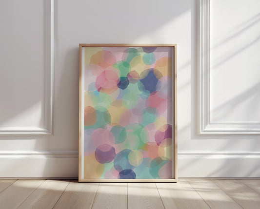 Watercolor Drops, Modern Print - Digital Product