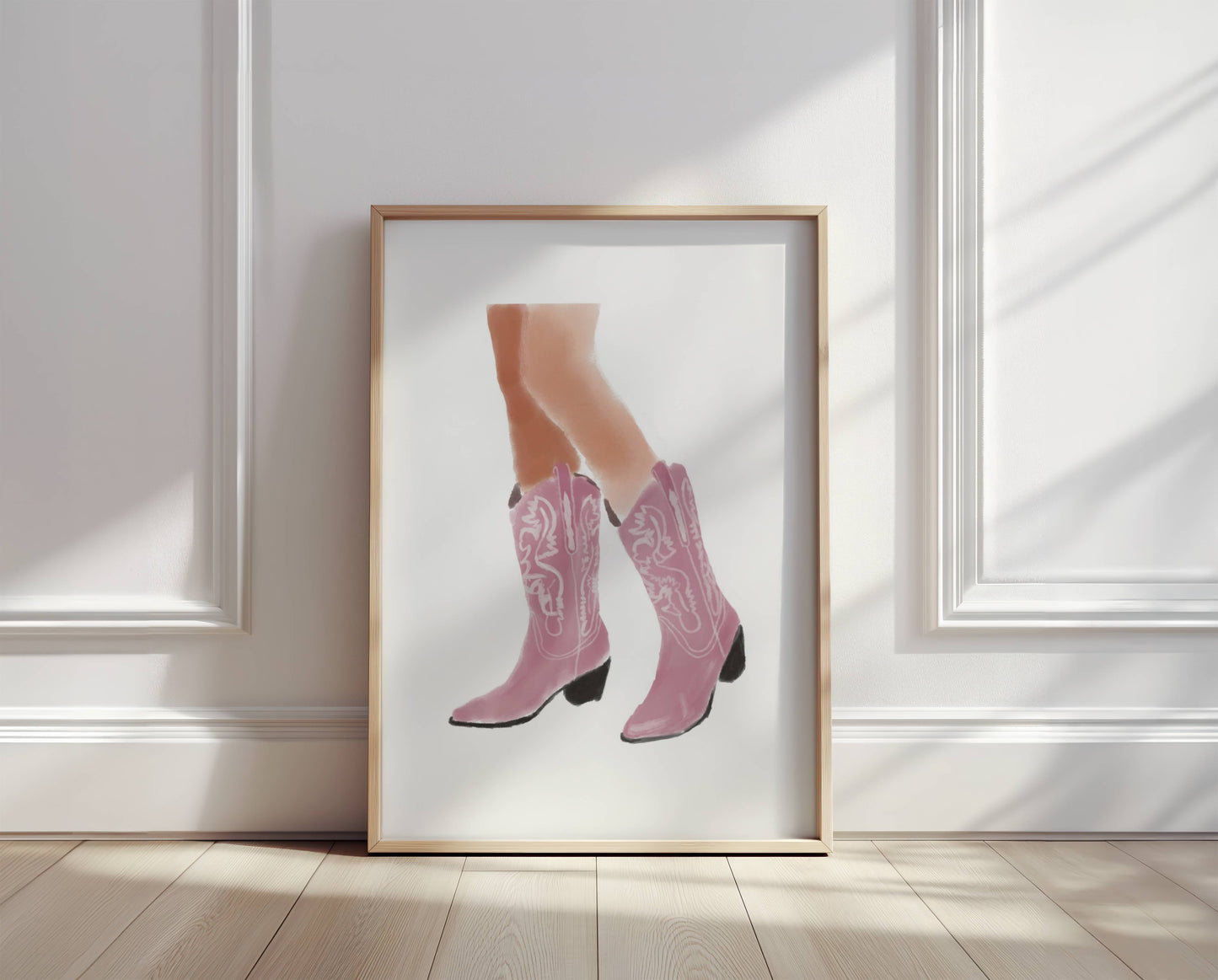 Pink Western Style Cowgirl Boots - Digital Product