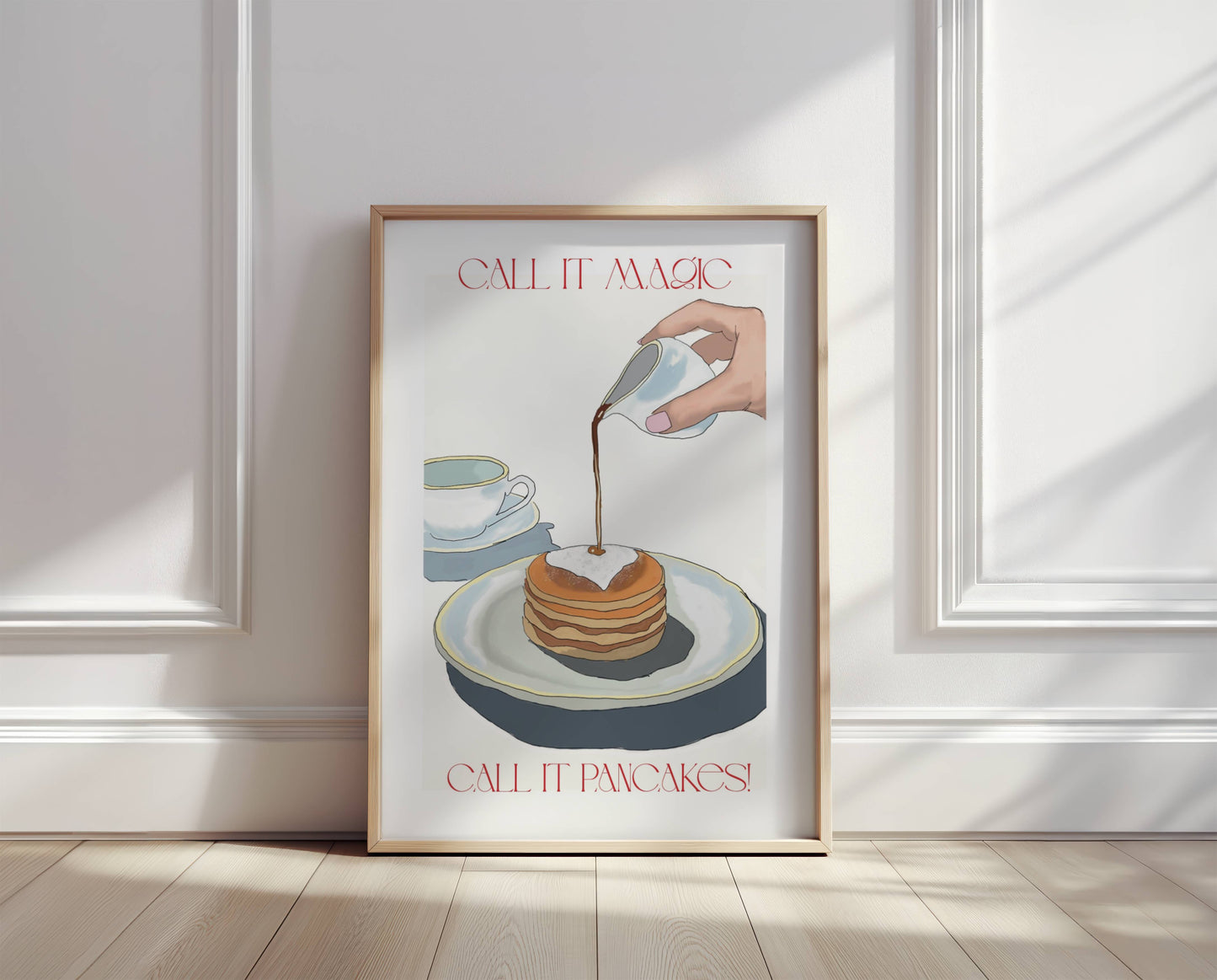 "Call It Pancakes" Funny Kitchen Breakfast Poster - Digital Product