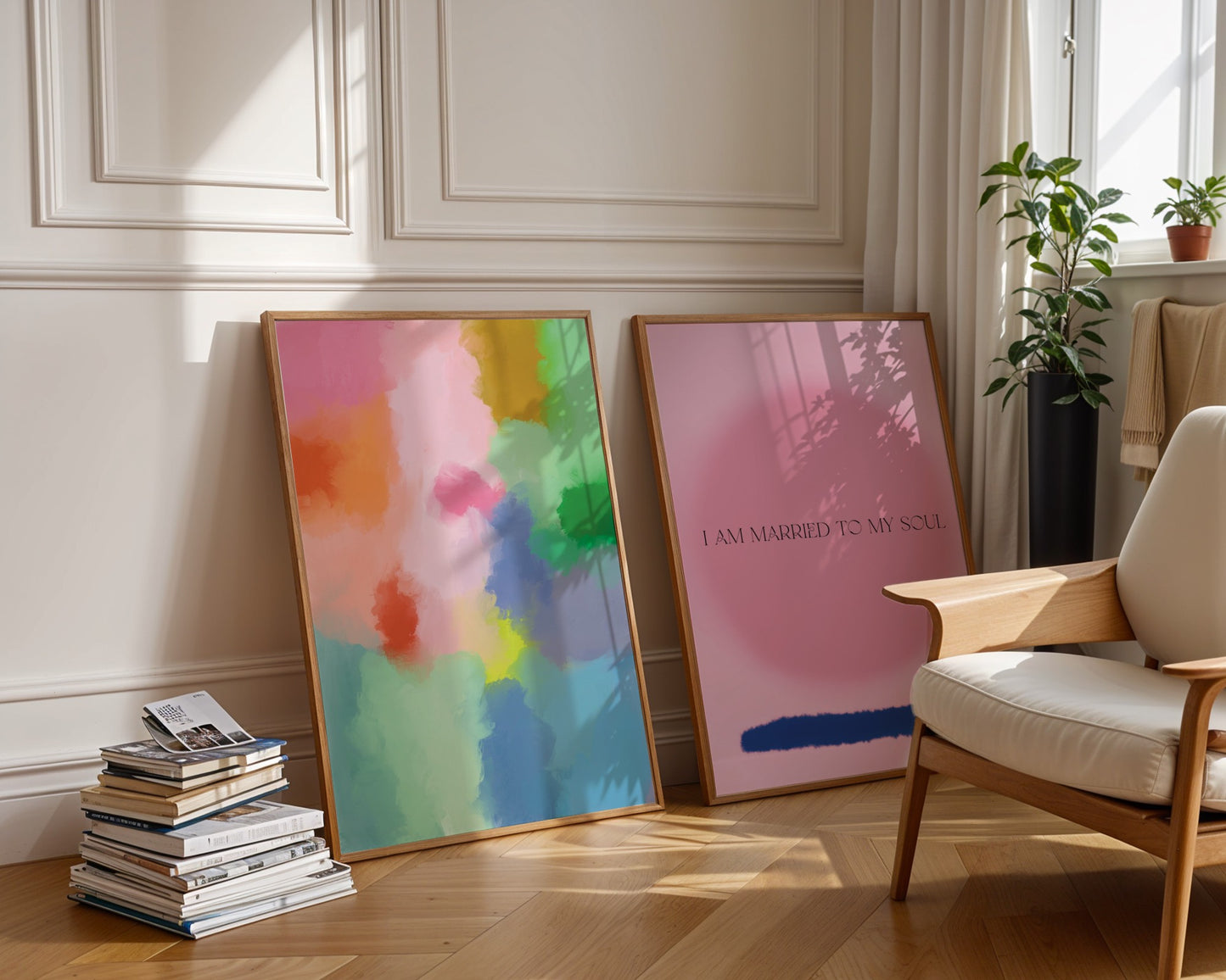 "Colorful Mud" Organic Abstract Wall Art, Modern Colorful Print - Digital Product