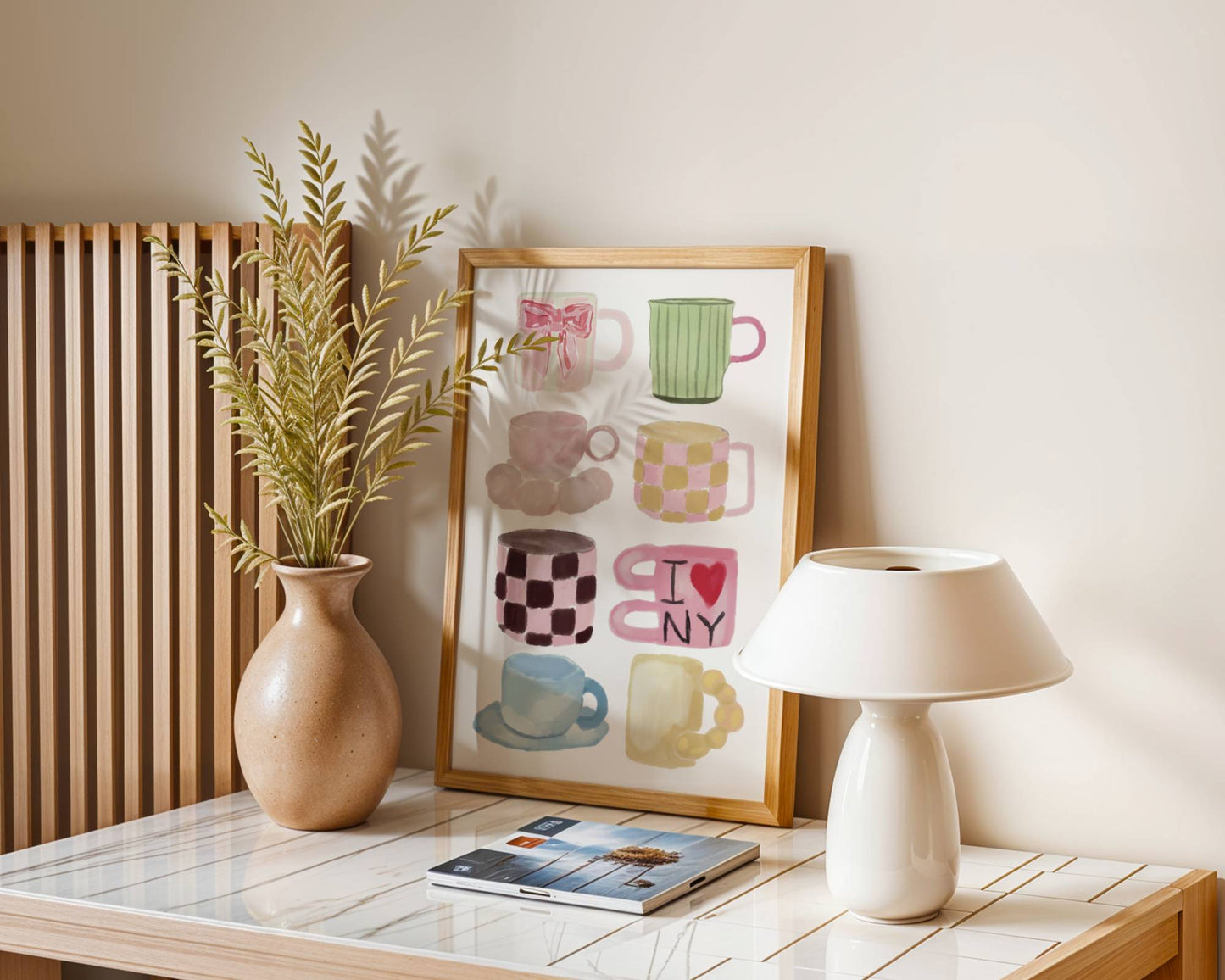 Assorted Mugs Coffee Lover Print - Digital Product