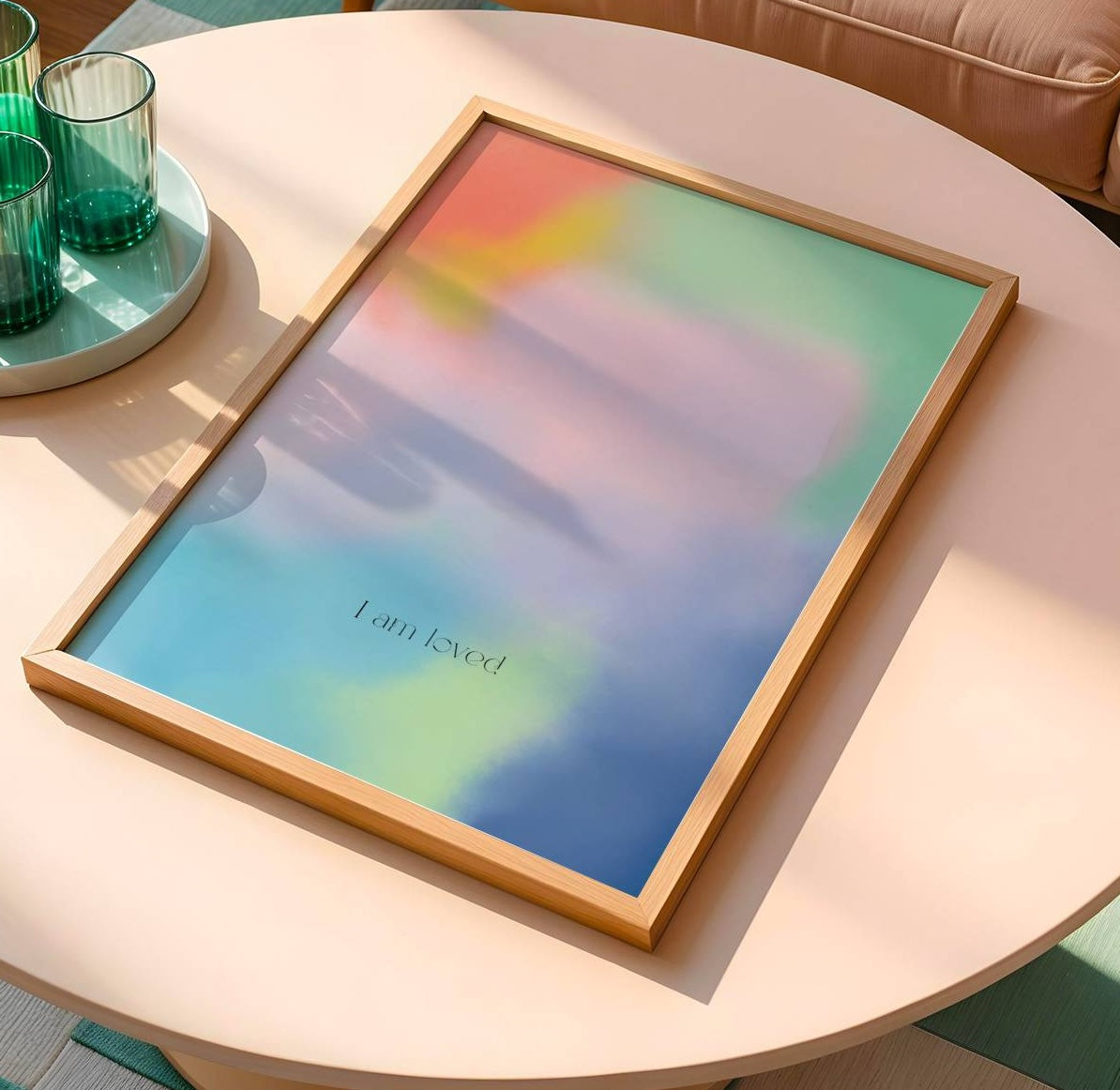 "I Am Loved Print"  Rainbow Affirmation Print - Digital Product