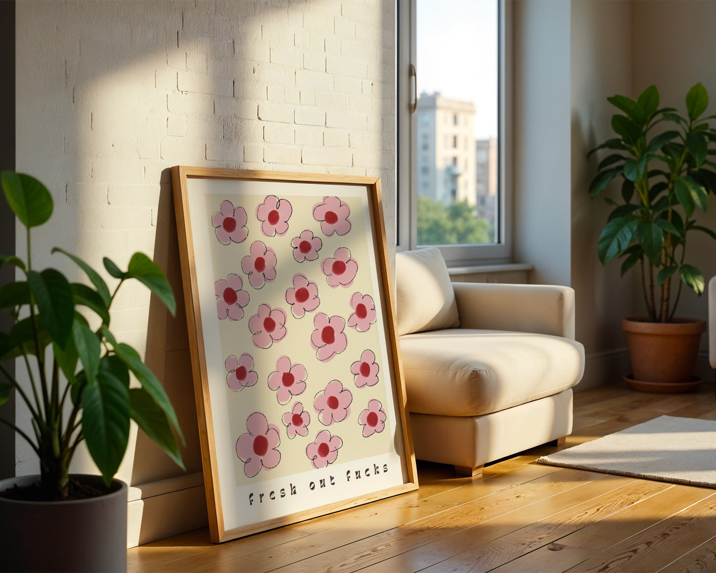 Flowers Doodle with Bold Typography - Digital Product
