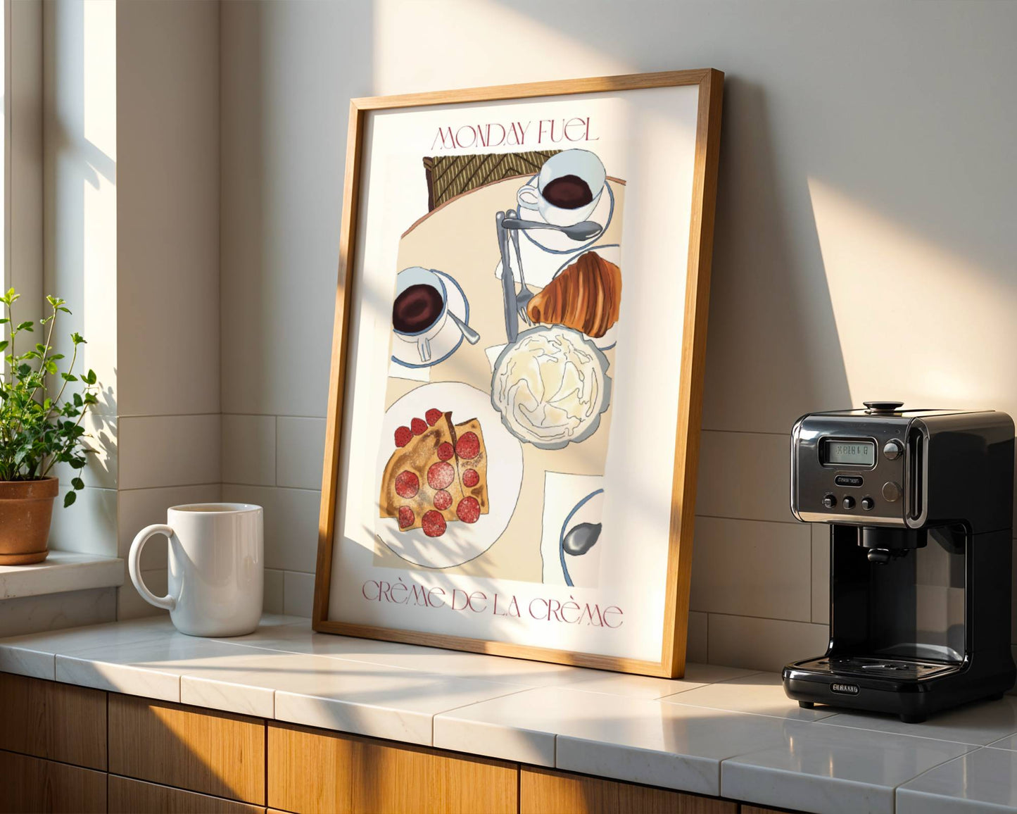 "Monday Fuel" Parisian Breakfast Print - Digital Product