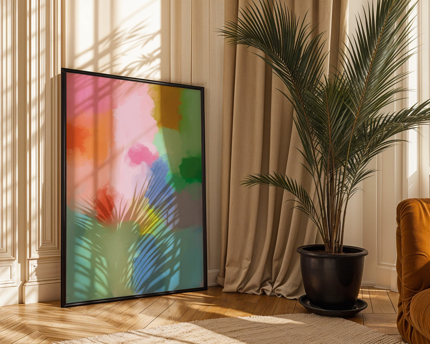 "Colorful Mud" Organic Abstract Wall Art, Modern Colorful Print - Digital Product