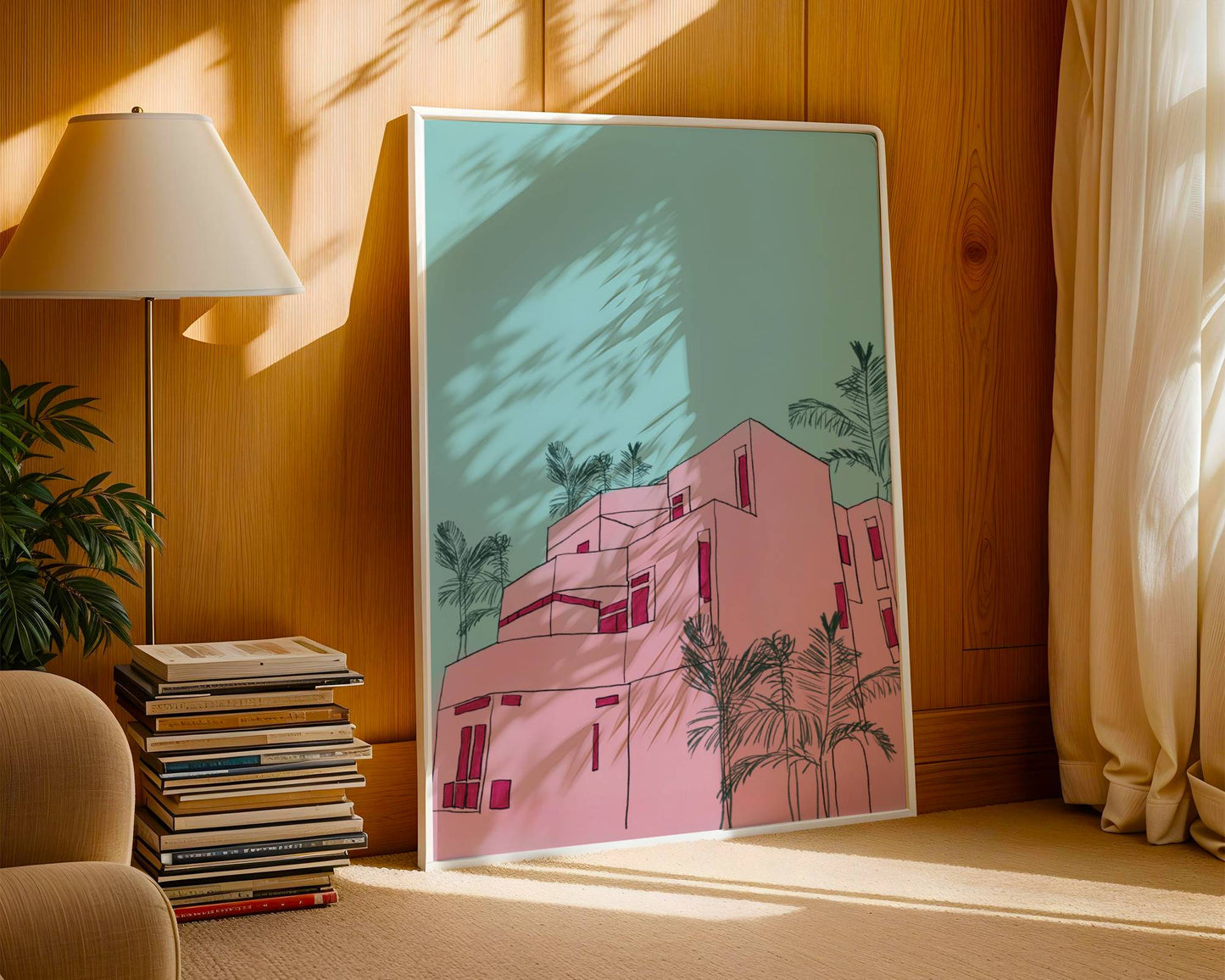 Pink Villa Contemporary Style - Digital Product