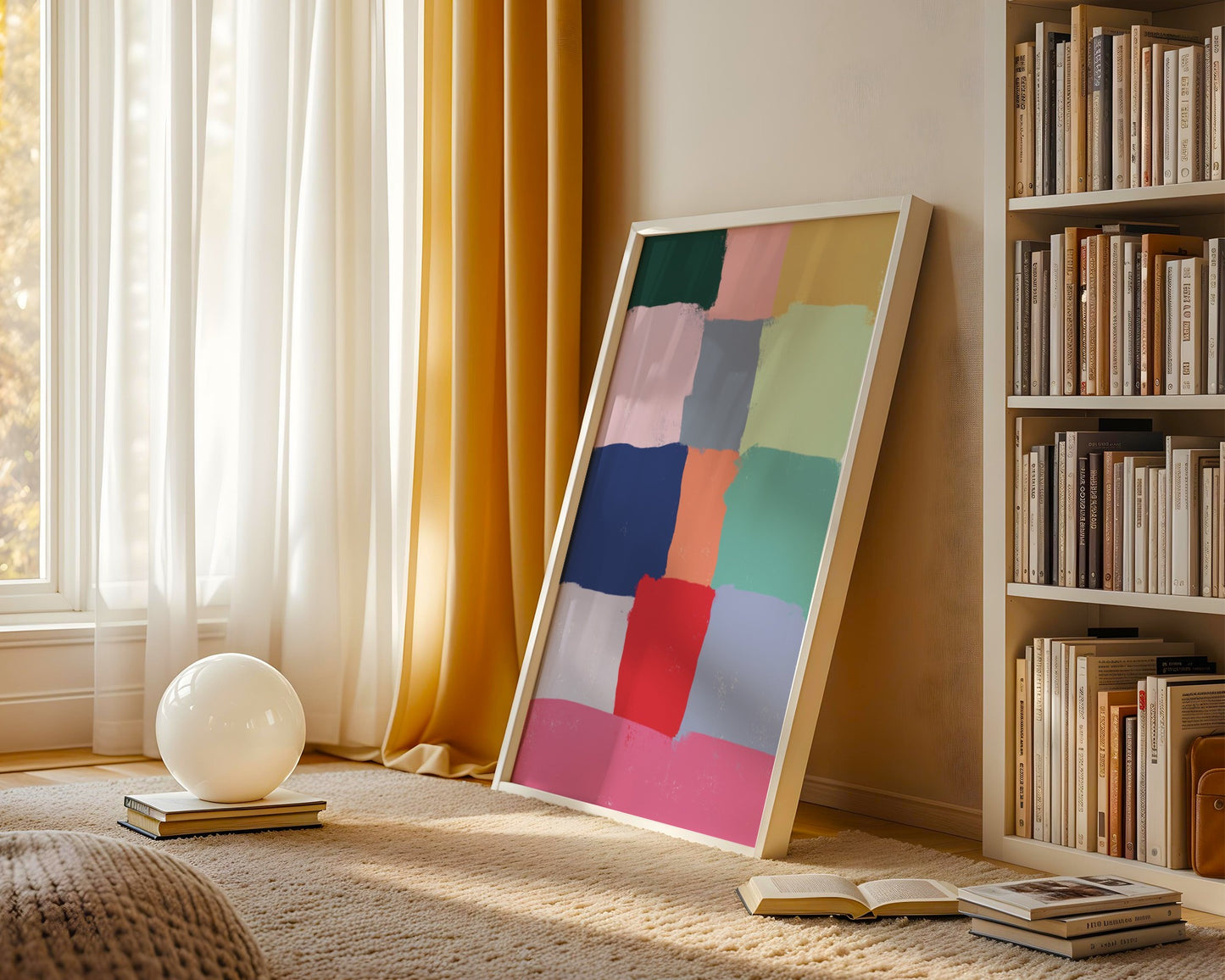 Colorful Bricks Modern Abstract - Digital Art