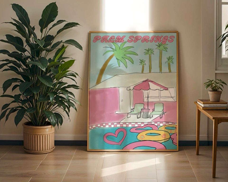 Palm Springs Retro Poolside - Digital Product