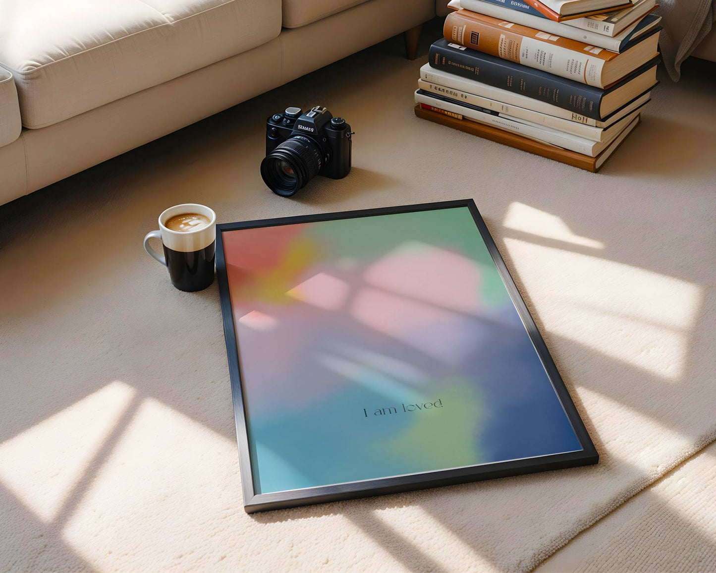 "I Am Loved Print"  Rainbow Affirmation Print - Digital Product