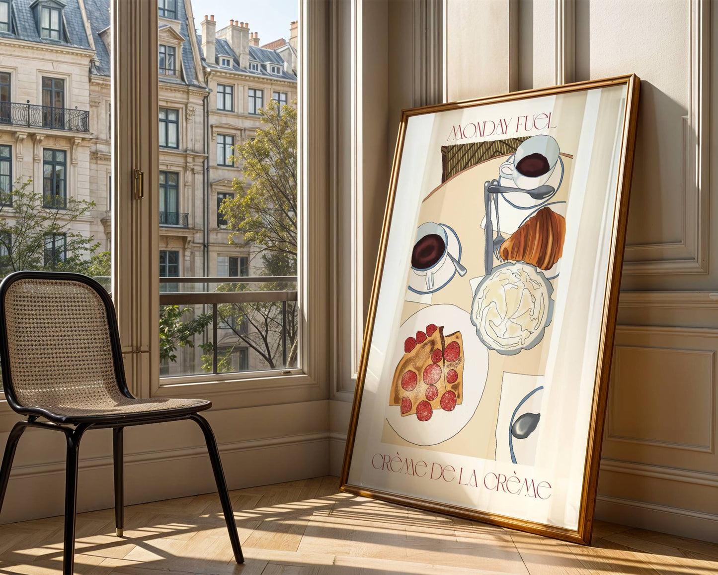 "Monday Fuel" Parisian Breakfast Print - Digital Product