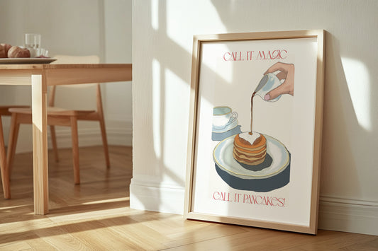 "Call It Pancakes" Funny Kitchen Breakfast Poster - Digital Product