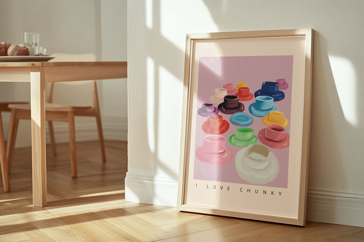 Trendy Chunky Mug, Coffee Print - Digital Product