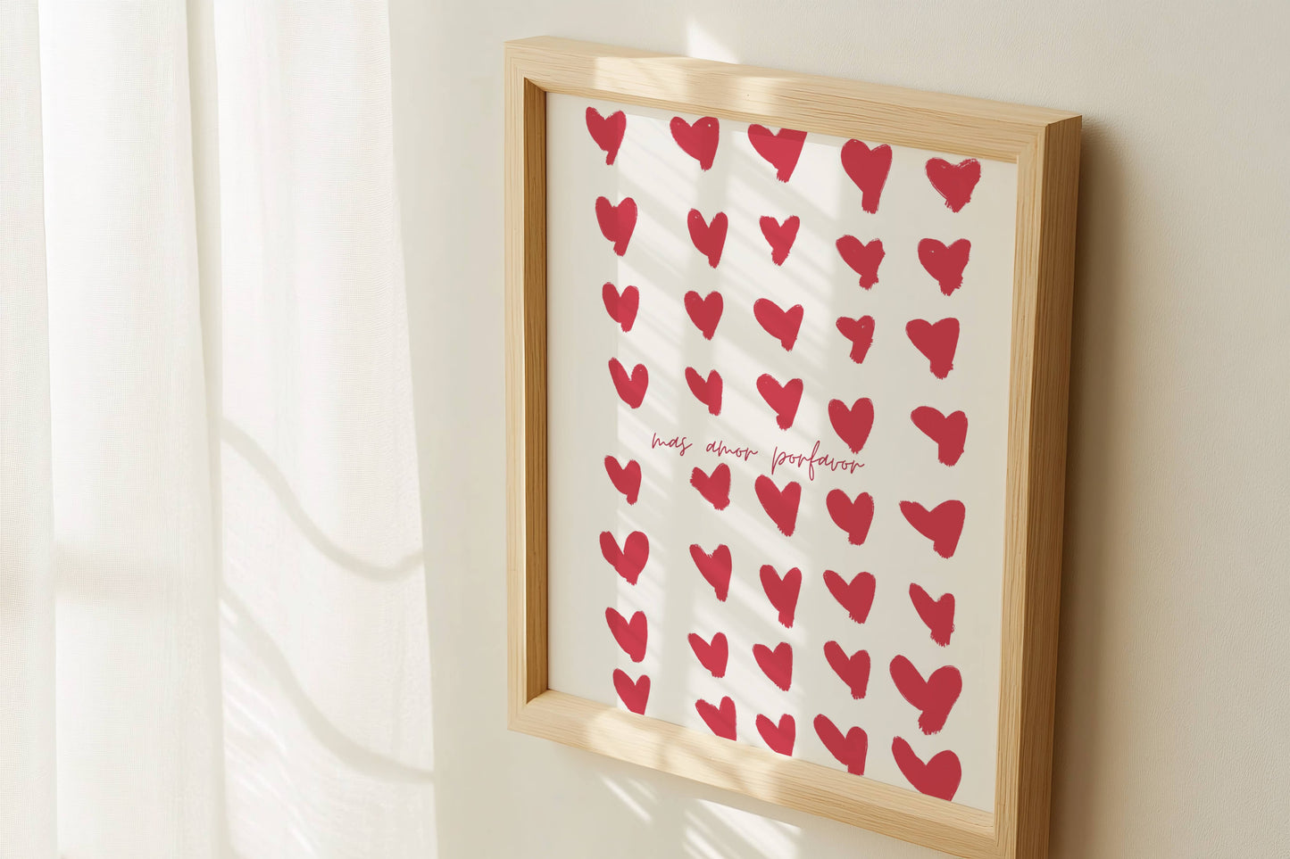 "Mas Amor Por Favor" Heart Typography Print - Digital Product