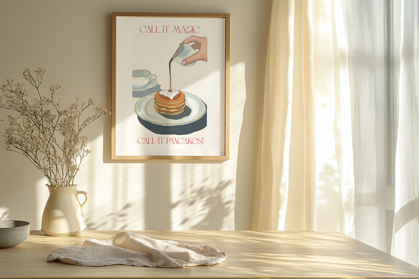 "Call It Pancakes" Funny Kitchen Breakfast Poster - Digital Product