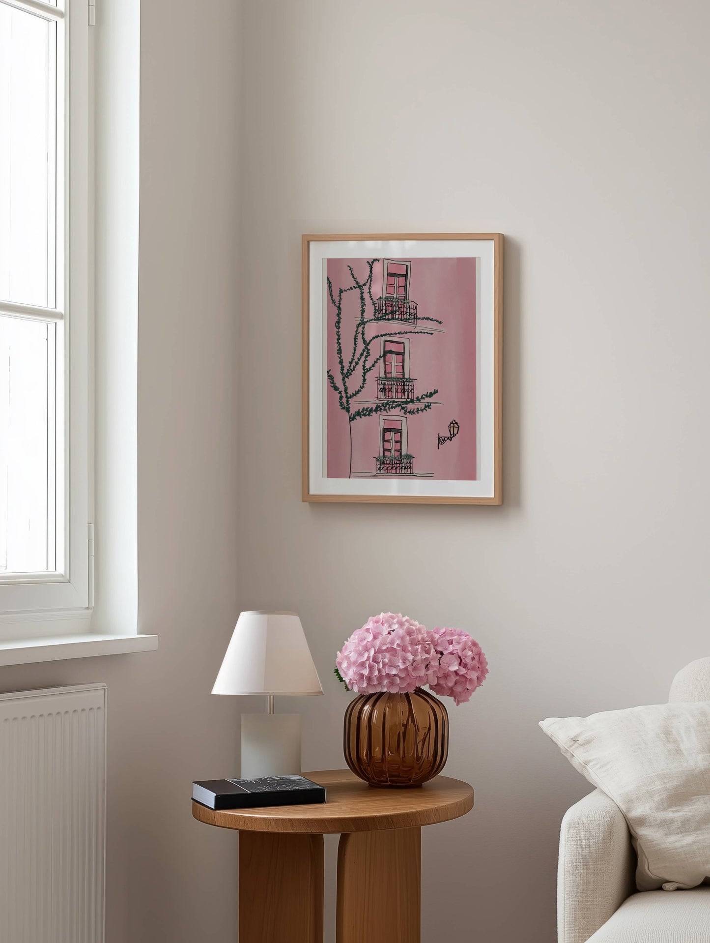 Pink Place, Feminine Watercolor Print - Digital Product