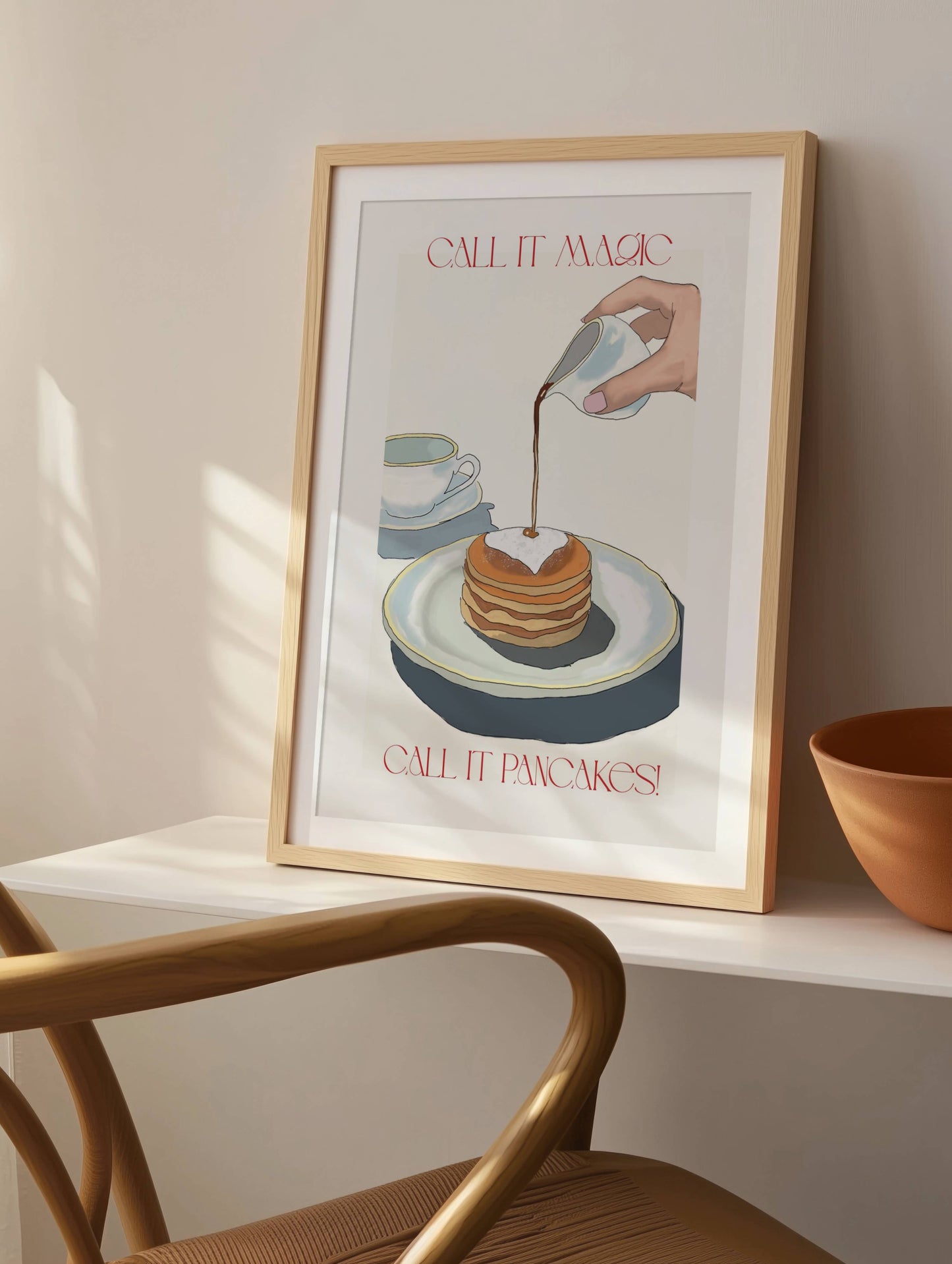 "Call It Pancakes" Funny Kitchen Breakfast Poster - Digital Product