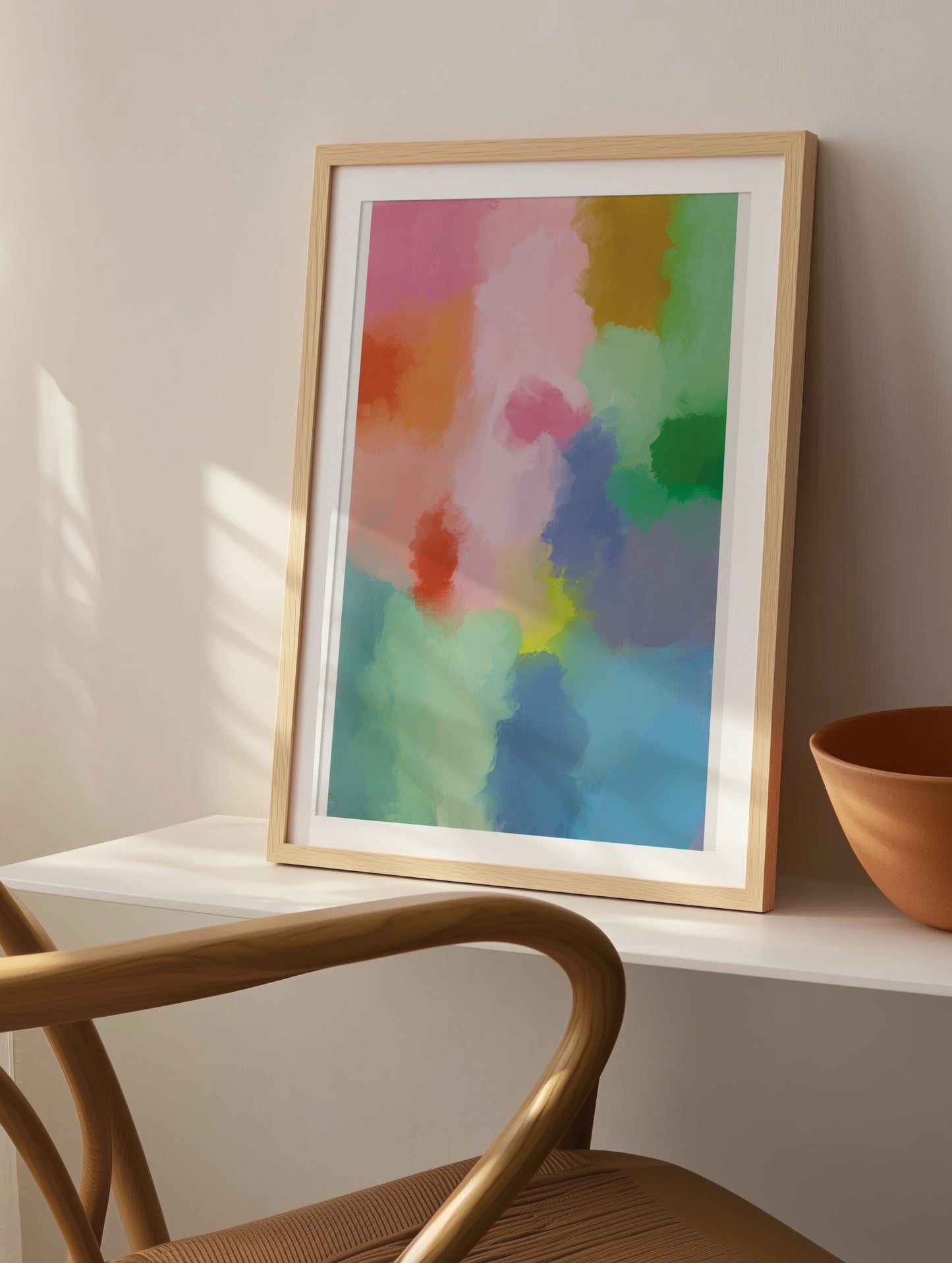 "Colorful Mud" Organic Abstract Wall Art, Modern Colorful Print - Digital Product