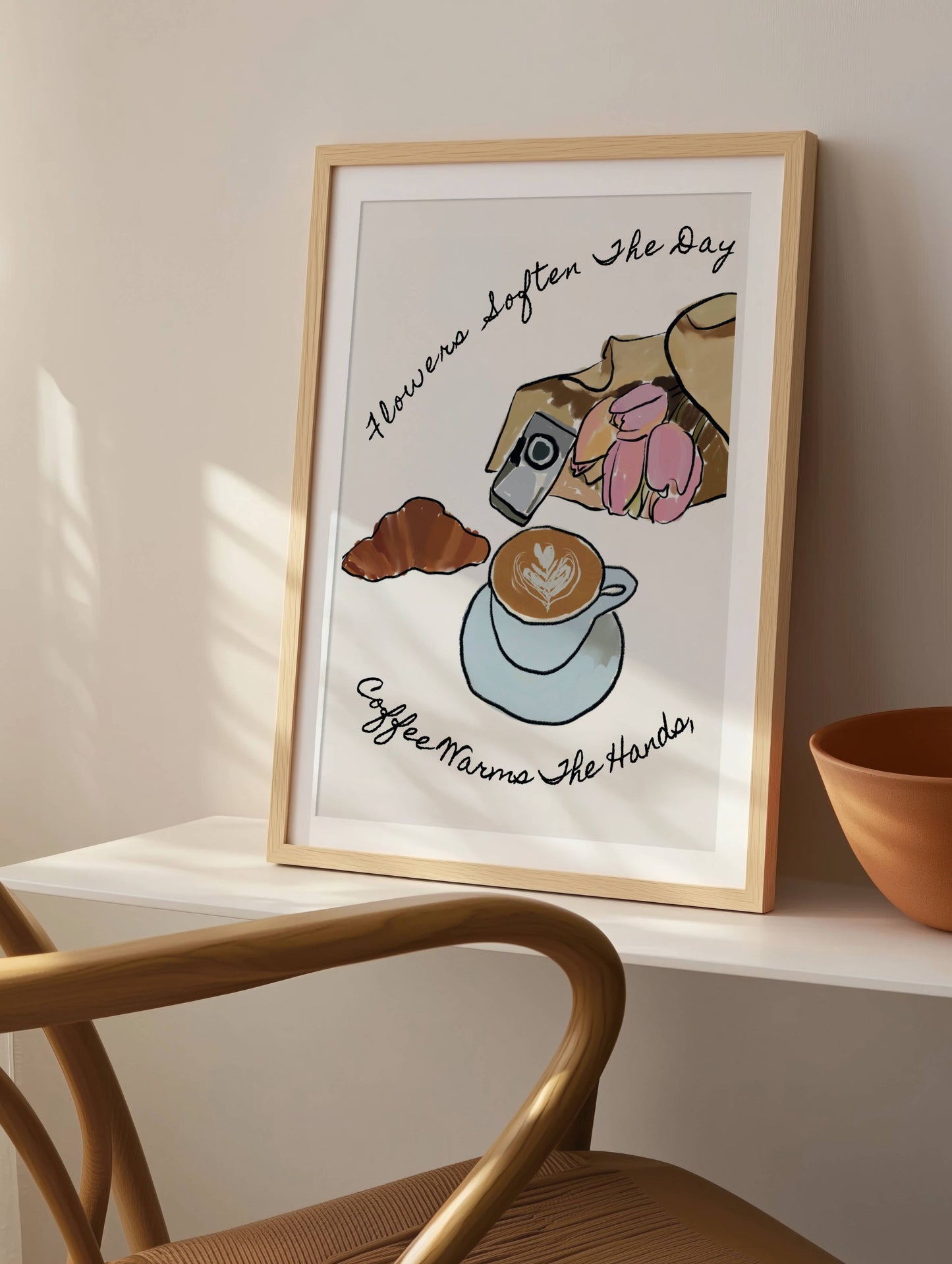 Motivational Coffee and Flowers Art - Digital product