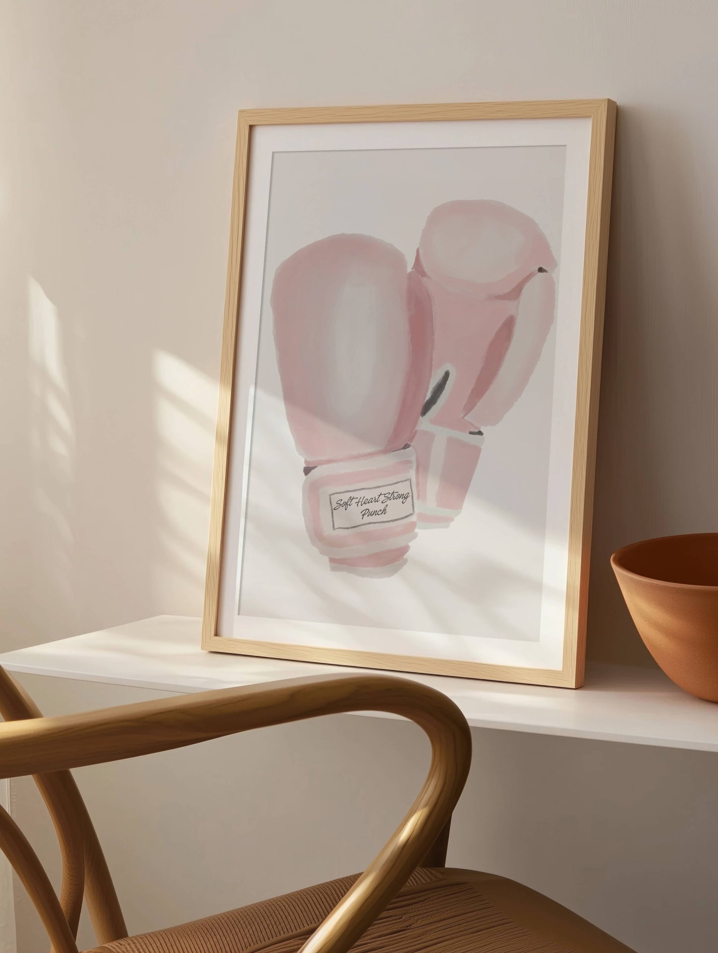 Pink Boxer Gloves "Soft Heart, Strong Punch" - Digital product