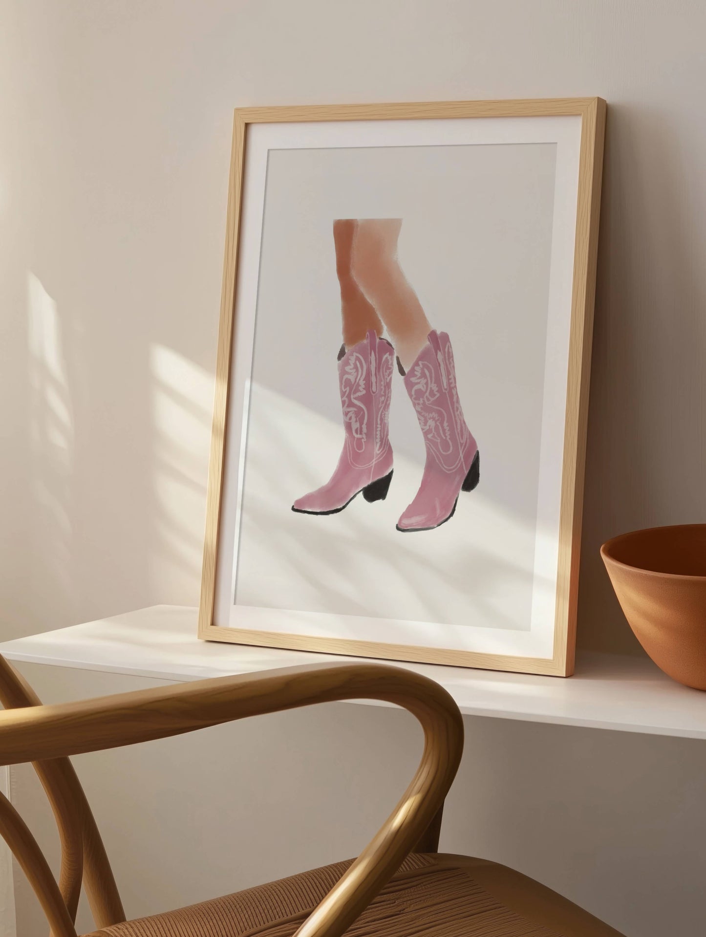 Pink Western Style Cowgirl Boots - Digital Product