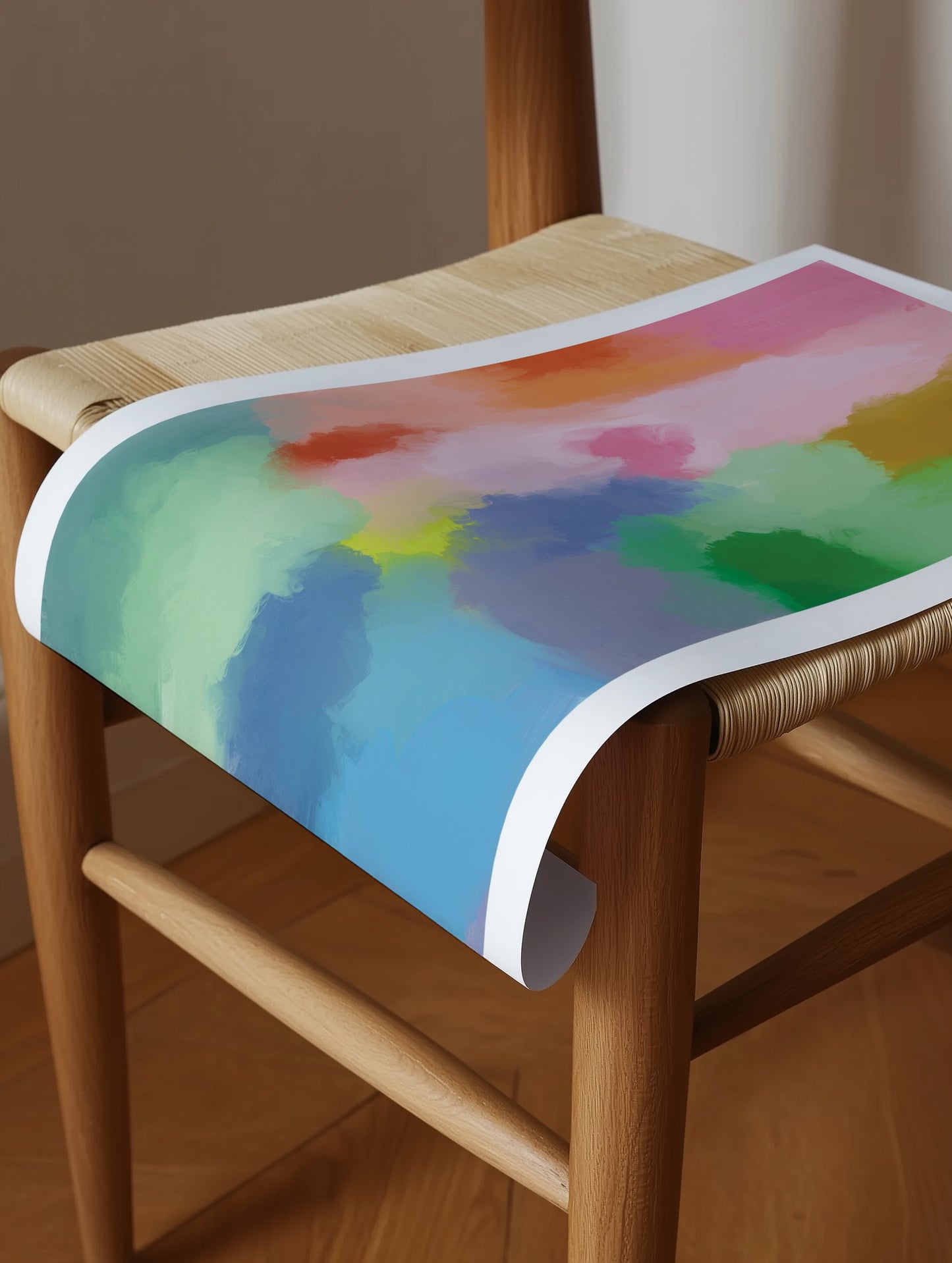 "Colorful Mud" Organic Abstract Wall Art, Modern Colorful Print - Digital Product