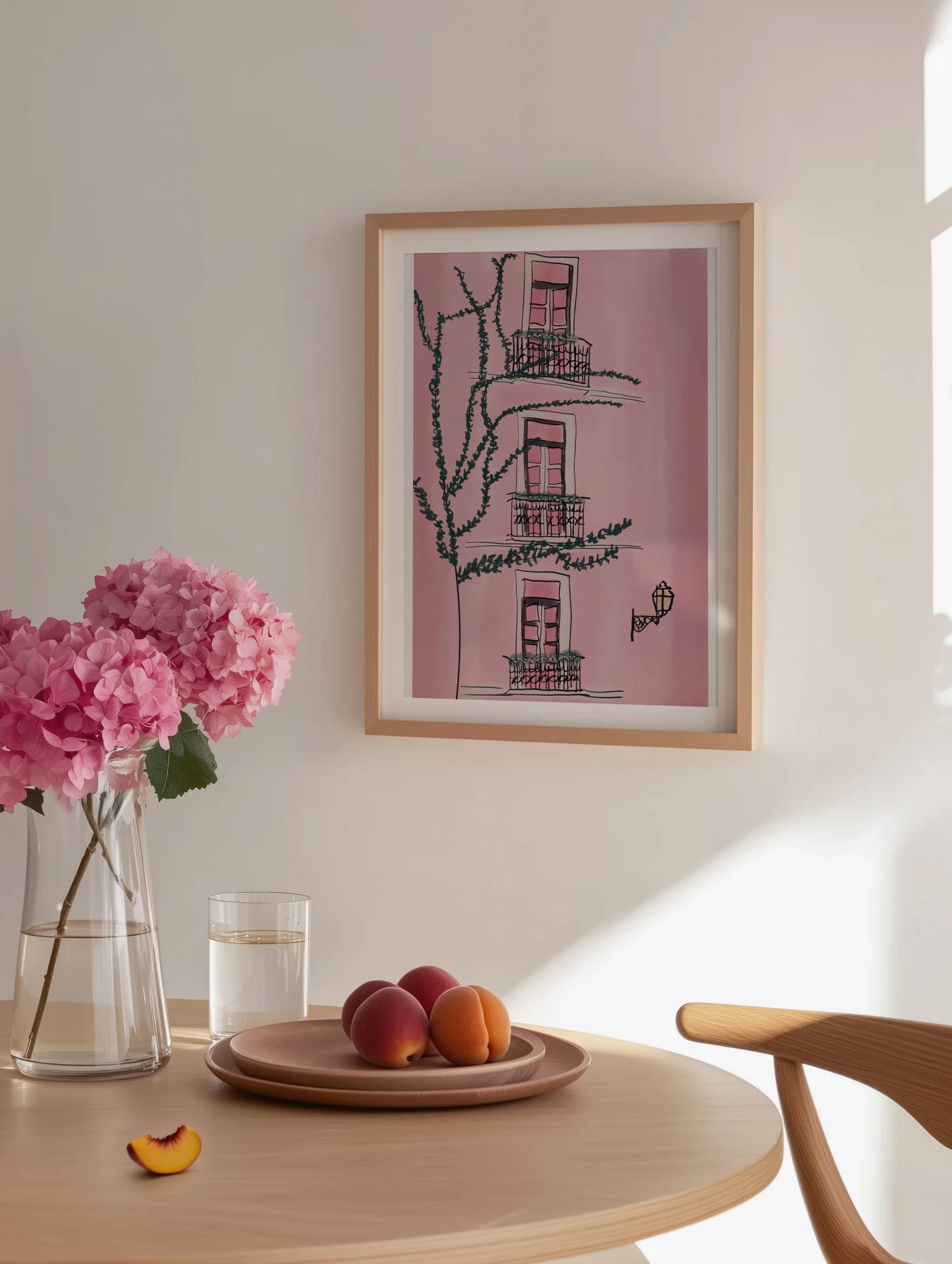 Pink Place, Feminine Watercolor Print - Digital Product