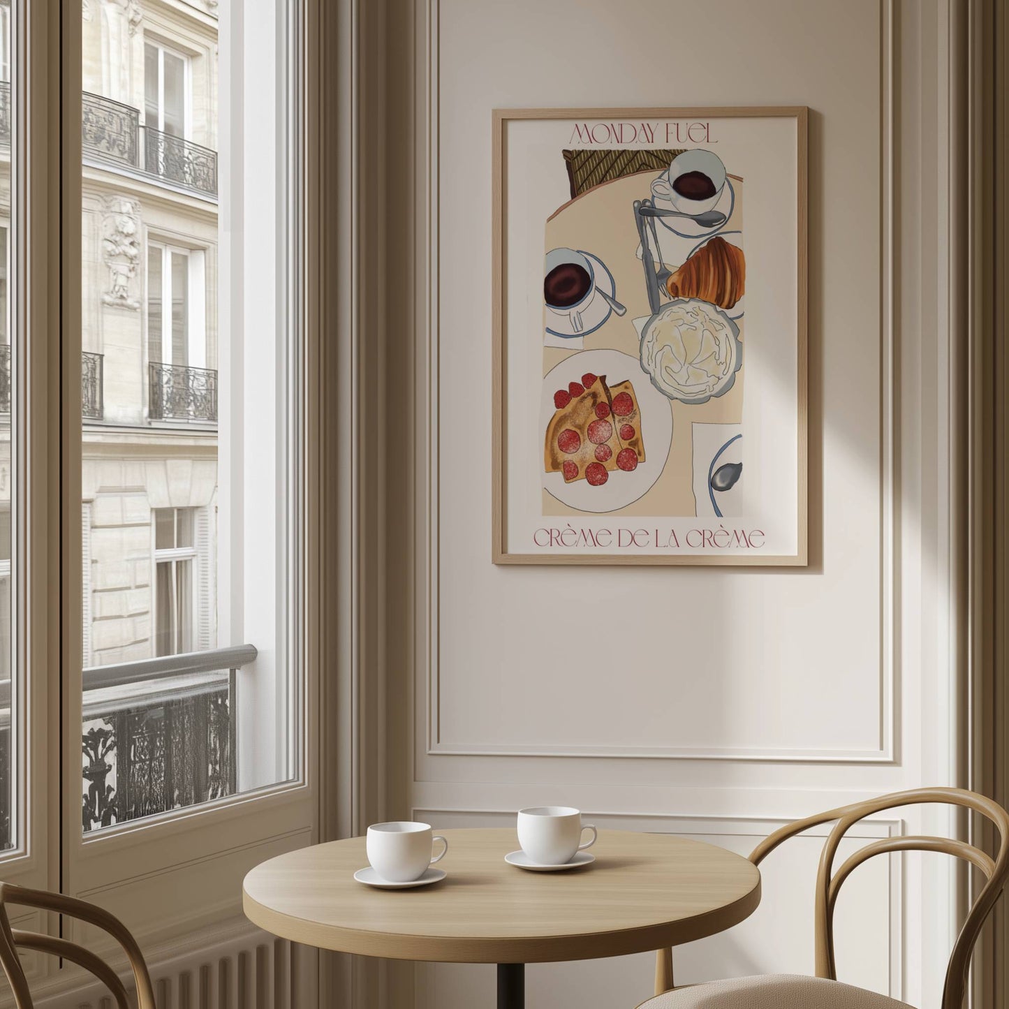 "Monday Fuel" Parisian Breakfast Print - Digital Product