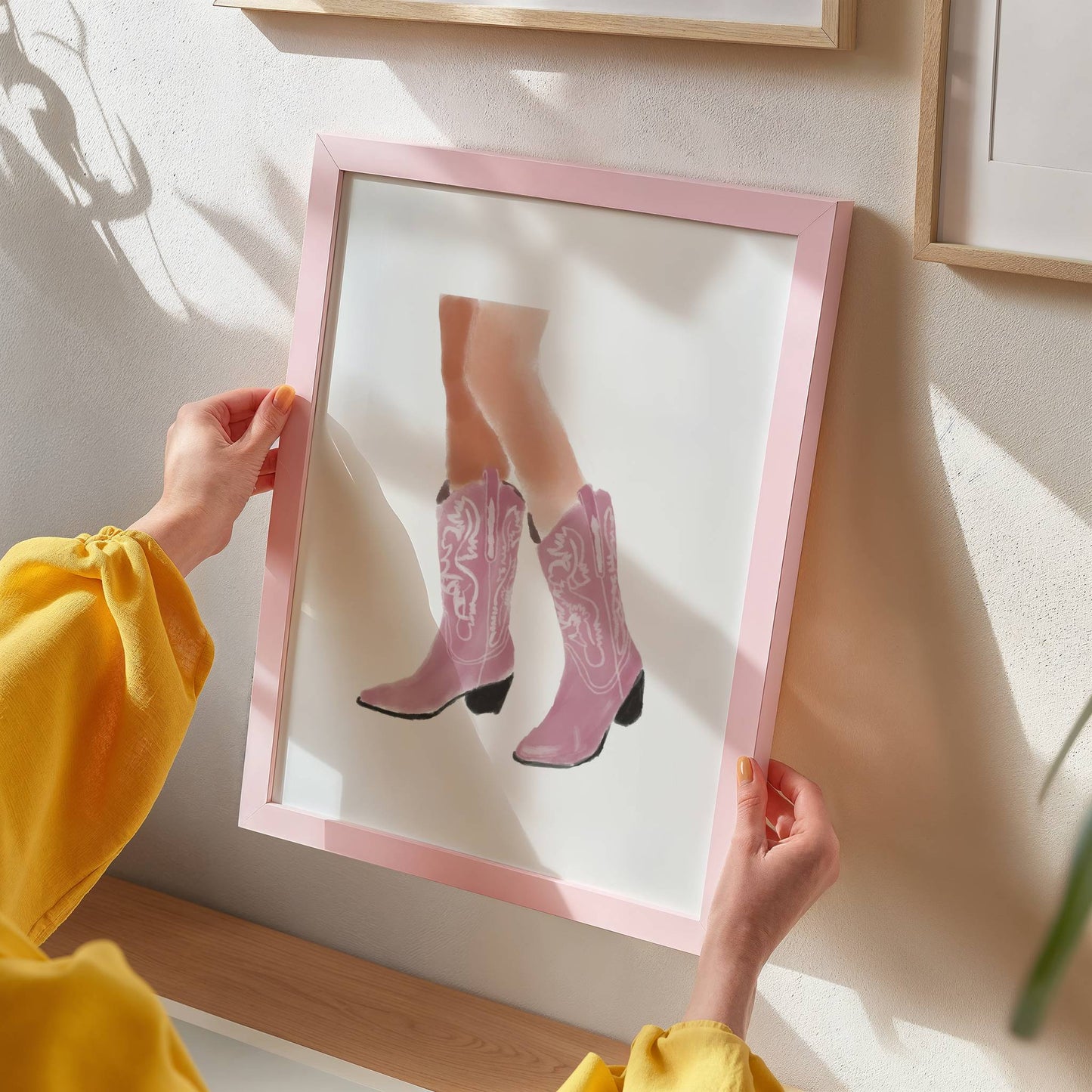 Pink Western Style Cowgirl Boots - Digital Product