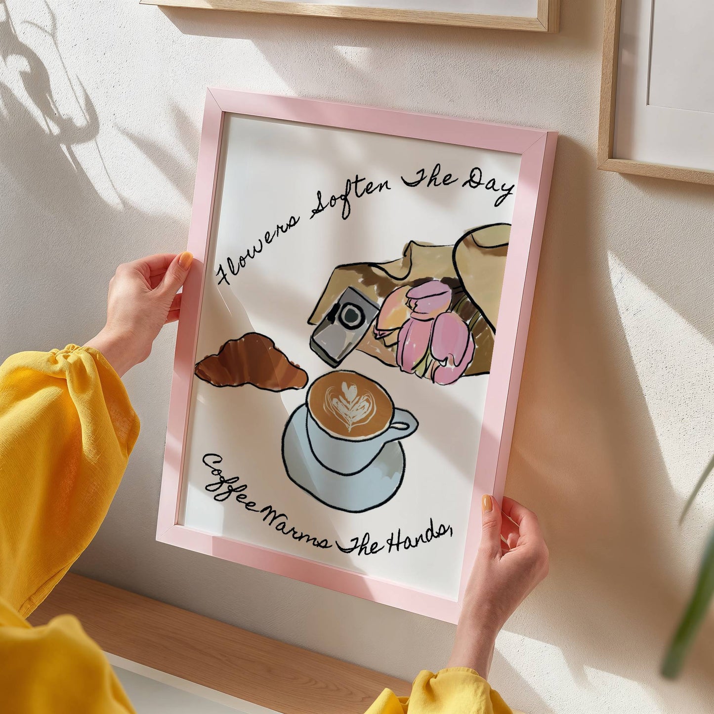 Motivational Coffee and Flowers Art - Digital product