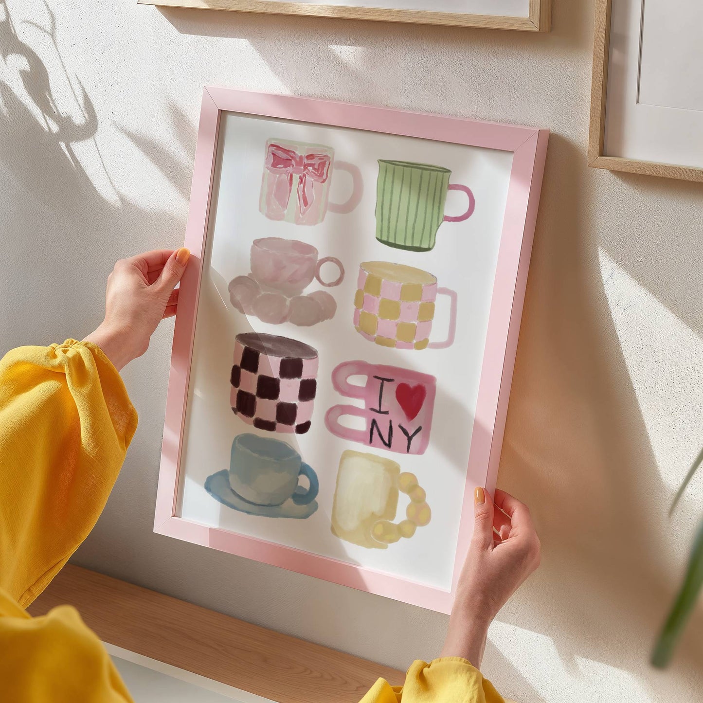 Assorted Mugs Coffee Lover Print - Digital Product